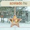 Karcsonyi csillag, fa ablak-, ajtdsz