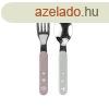 BABYONO Rozsdamentes pasztell szn kanl s villa 12m+