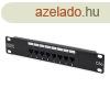 DIGITUS 10" 1U 8portos Cat5E rnykolatlan patch panel