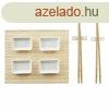 Sushi szett DKD Home Decor Fm Bambusz Fehr Termszetes Kel
