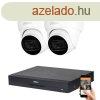 Dahua 2 dome kamers 8MP 4K kamera rendszer szett 30 mter 