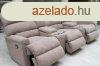 3 szemlyes full relax mozis motoros kanap Cuba vilgosbarn