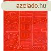 ntapads matrica, 5 cm-es, betlap, ABC els fele, piros