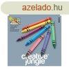 Zsrkrta CREATIVE JUNGLE Grey kerek hegyezettt 24 szn