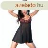 CHILIROSE ? rzki piros-fekete babydoll L/XL