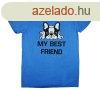"My best friend" francia bulldogos frfi rvid ujj