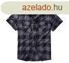Brandit Check rvid ujj ing, fekete/szrke
