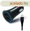 Swissten Szivargyjtba val USB-s Tlt 12-24V 2,4A 1,2M Li