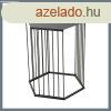 Hatszglet fekete fm asztal 38  38  45 cm 78704