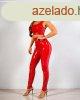  Szexi party piros latexlook nadrg S mret 