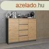 Riano MIX 2D4S/BA komd, 120x97x40 cm, antracit-tlgy (tlgy