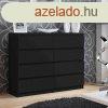 Baltrum M8 120 komd, 120x97x40 cm, fekete