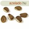 Prselt virgszirom gyngy - 11x16mm - Golden Bronze