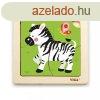 Fa kpes kirak puzzle Viga 4 db Zebra