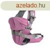 Cangaroo Carry Go 4 pozcis, kapucnis csatos hordoz - Pink