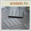 Terasz manyag padllap 10 db 30 x 30 cm fekete BX2939445-2