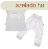 2-rszes pamut egyttes New Baby Happy Flower szrke