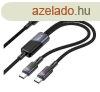 HOCO U139 adatkbel 2in1 (Type-C - 2 Type-C, 100W, PD gyorst