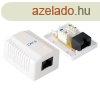 Cat.6 UTP fali aljzat, 1 portos, ntapads