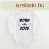 Gyermekek body nyomtatssal New Baby BORN IN 2025 blue