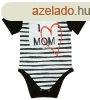 "I LOVE MY MOM" feliratos rvid ujj baba body fek