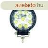 Kerek 9 LED-es Munkalmpa, 27W, 10-30V, Spot Fny