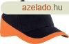 KP045 ktszn baseball sapka, 6 paneles K-UP, Black/Orange-