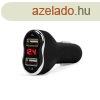 Auts adapter dupla USB tltvel, feszltsgmrvel s ramm