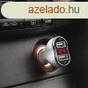 Auts szivargyjt adapter - 2 x USB, feszltsgmrvel s 