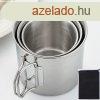 500 ml-es tarts s hordozhat rozsdamentes acl kempingpoh