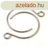 Rozsdamentes flbeval alap - platina szn - 22x18mm