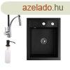 Grnit Mosogat NERO Parma + kihzhat zuhanyfejes krm Duo-