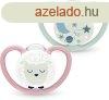 NUK Space Night szilikon cumi 2db 0-6 h - brny /gitestek