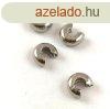Stopper rejt - rozsdamentes - platina szn - 4.5 mm