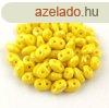 Superduo cseh prselt ktlyuk gyngy - 2.5x5mm - Yellow Lus