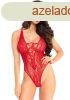 Leg Avenue Floral Lace Thong Teddy 89248 Red