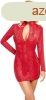 Cottelli Snakeskin Mini Dress with Long Sleeves 2718820 Red,