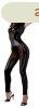 Glossy jumpsuit with sheer inserts and zippers at the chest 