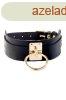 KINKY DIVA O-RING COLLAR BLACK/GOLD