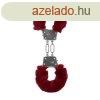 Ouch! by Shots Furry Metal Hand Cuffs - Red