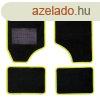 Textilsznyeg autba 4db-os fekete-srga univerzlis 