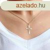 Kereszt 14K aranybl - recs felszn keskeny bevgsokkal a 