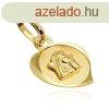 Medl 14K aranybl - gravrozott szv krvonal kiemelked an