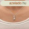 Nyaklnc 925 ezstbl, fnyes hangjegy lncon, tiszta kerek 