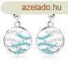 925 ezst szett, flbeval s medl, kr, tltsz s kk ci