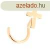 Orrpiercing 14K srga aranybl - hajltott, fnyes latin ker