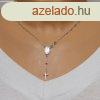 925 Ezst nyaklnc -  Szz Mrival s  egy kereszttel, a l