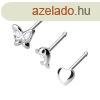 Hrom 925 ezst orr piercingbl ll kszlet - pillang, sz