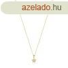 14K srga arany brilins nyaklnc - csillag, hat tltsz gy