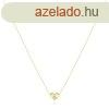 14K srga arany nyaklnc - szv kontr tltsz brilinssal 